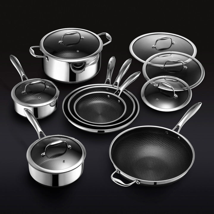 AA OUT OF STOCK 13 db HexClad hibrid edénykészlet fedelekkel