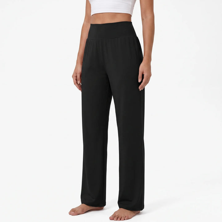 High-Waisted Wide-Leg Yoga Trousers - Sheryl