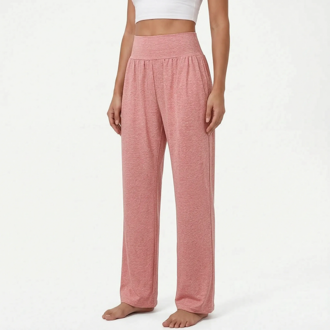 High-Waisted Wide-Leg Yoga Trousers - Sheryl