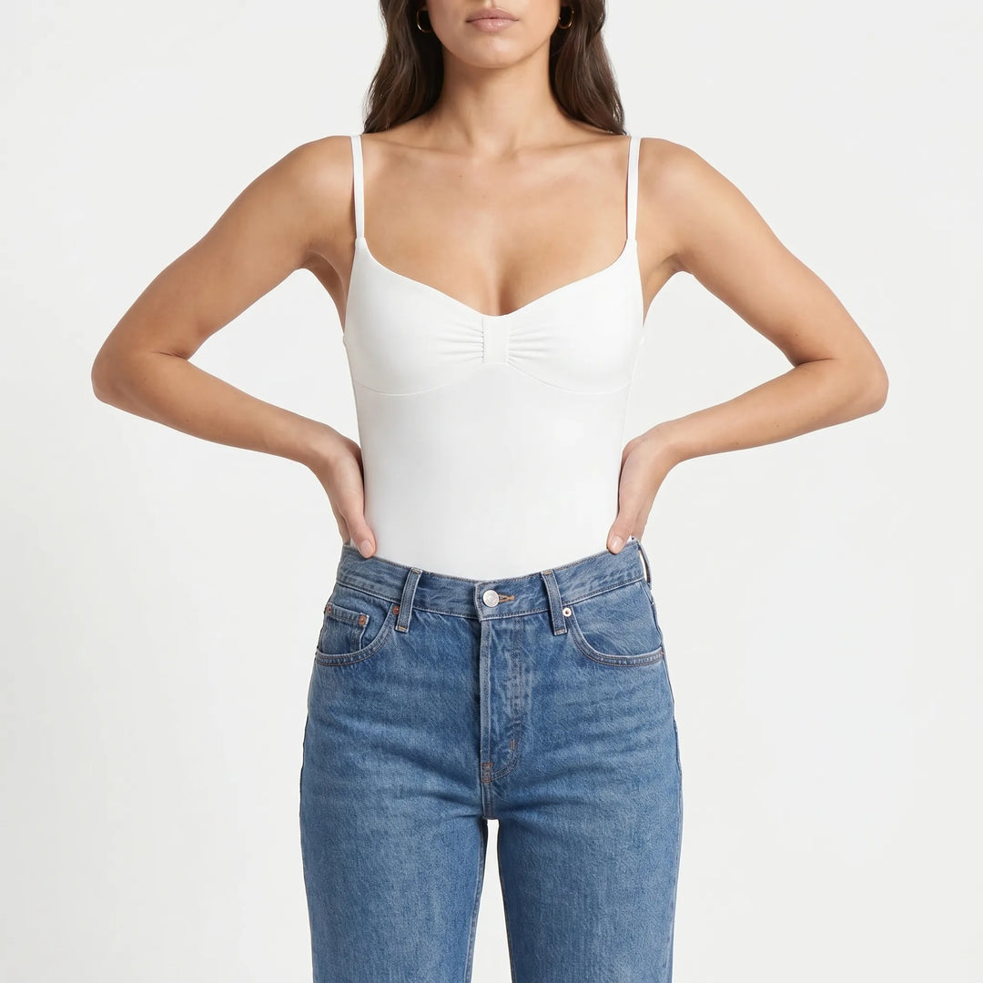 High Cut Sleeveless Bodysuit - Joyce