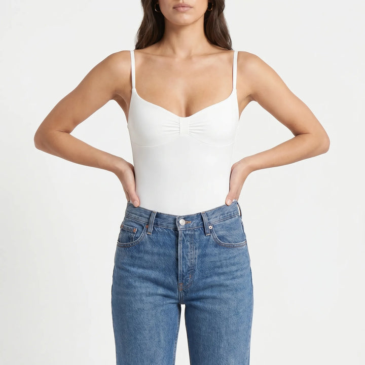 High Cut Sleeveless Bodysuit - Joyce
