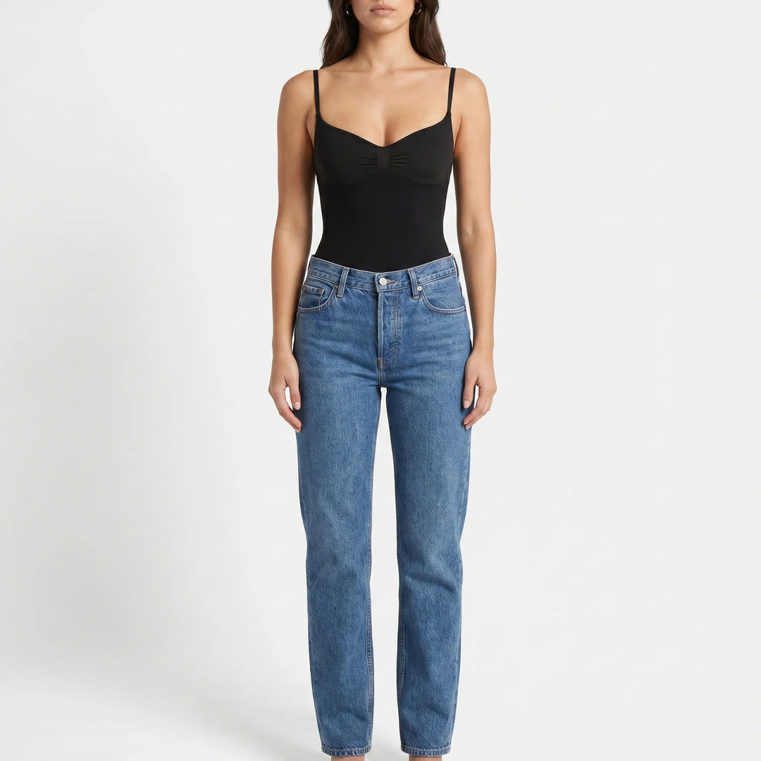 High Cut Sleeveless Bodysuit - Joyce