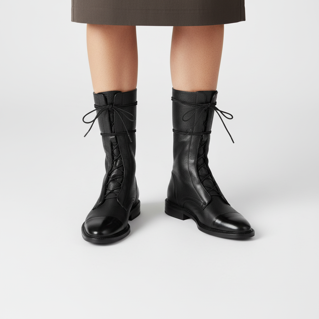 Hohe Stiefel Mit Schnürung - Christine