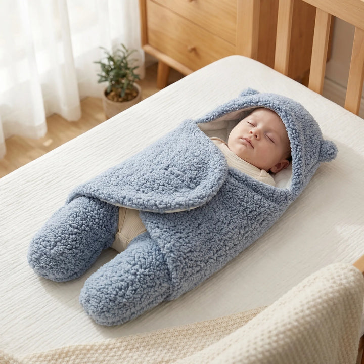 Hooded Newborn Swaddle Wrap Blanket - Sam
