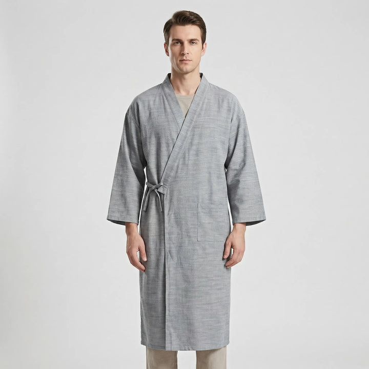 Japanese Kimono-Style Mens Dressing Gown - Blake