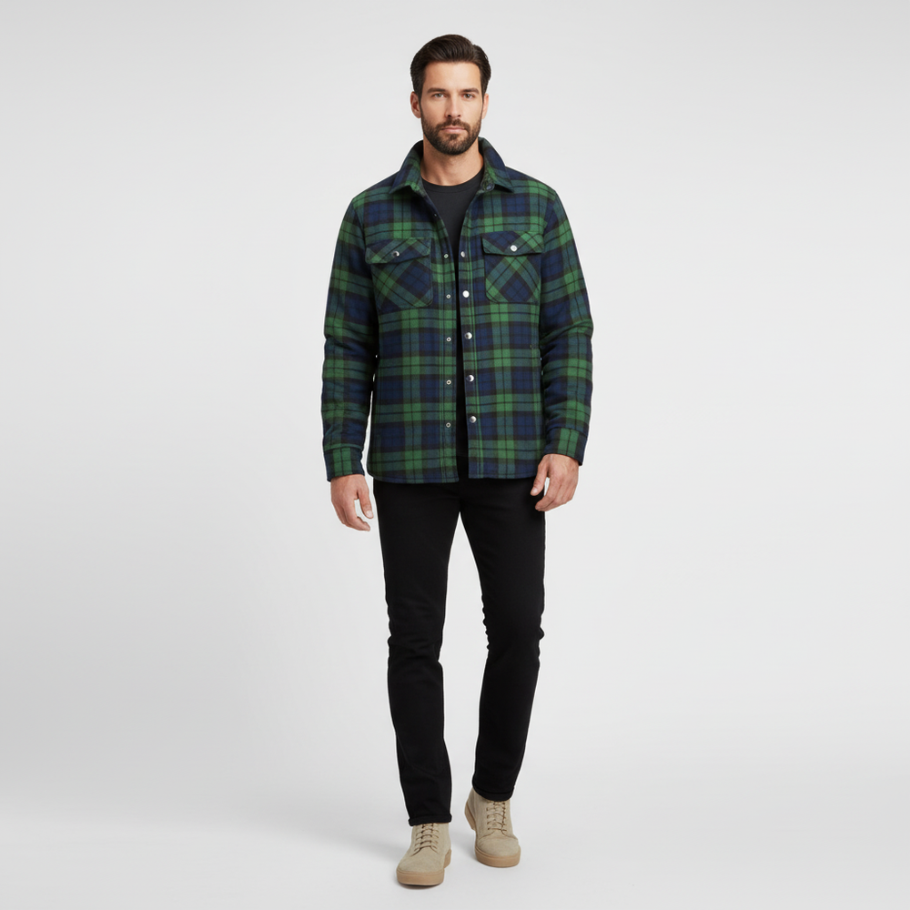 Kariertes Flanell Jacke Für Herren - Karl