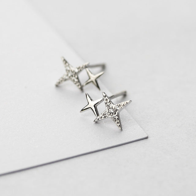 Csillagforma Stud Fülbevalók Zirconia-val - Lyra