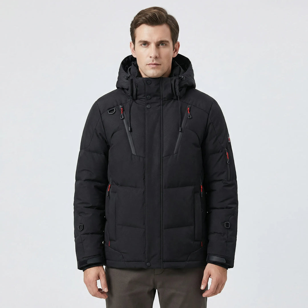 Korte Gevoerde Winterjas Met Capuchon - Kenneth