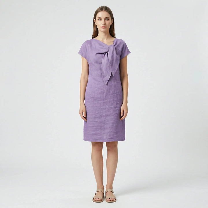 Kurzärmliges Kleid Mit Schleifendetail - Traci