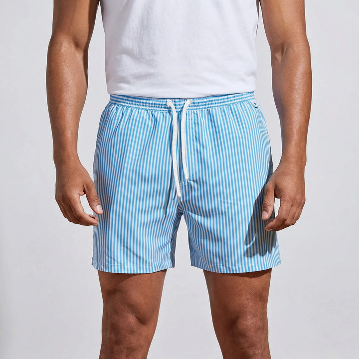 Kurze Gestreifte Badeshorts Für Herren - Gerard