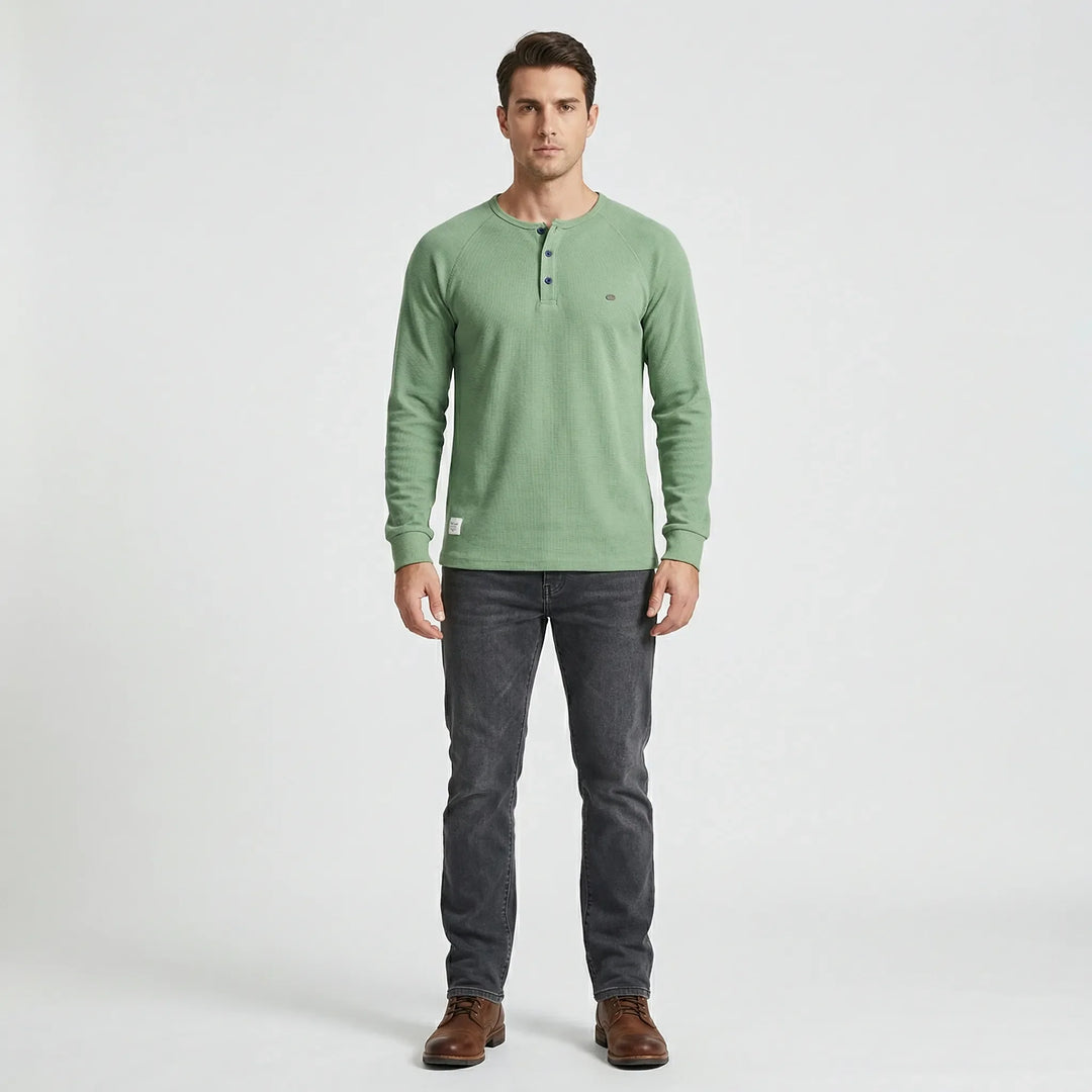 Langarmshirt Mit Knopfleiste - Giuseppe
