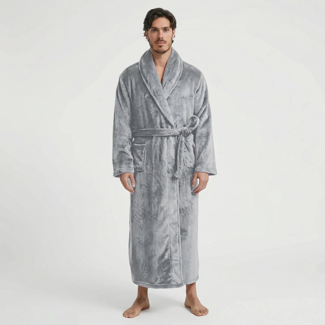 Langer Herren-Bademantel Mit Gürtel - Morris