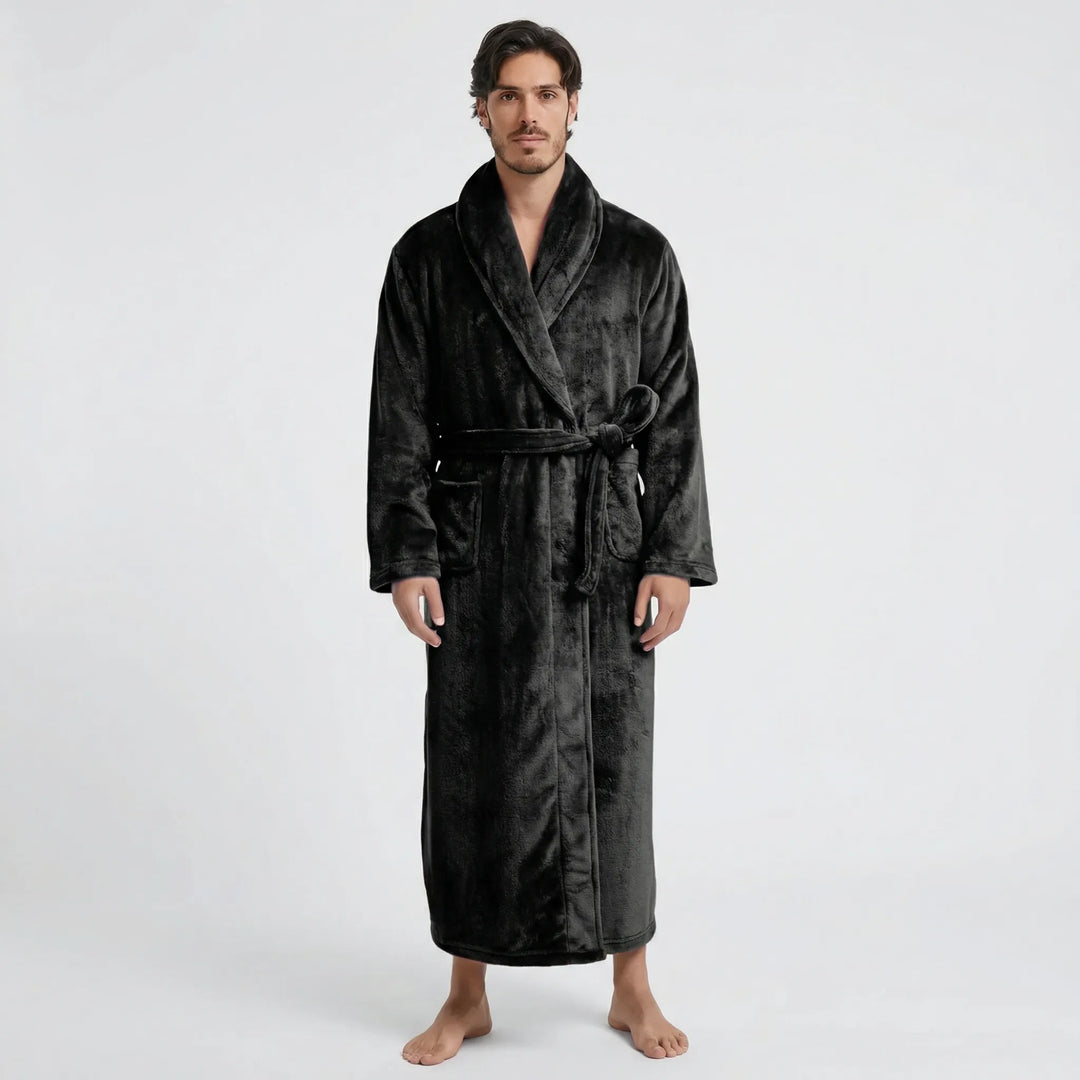 Langer Herren-Bademantel Mit Gürtel - Morris