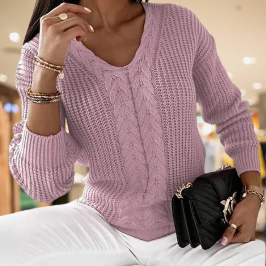 Lockergeschnittener Langarm-Pullover - Carla