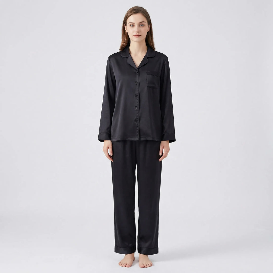 Long-Sleeve Button-Up Pyjama Set - Stephanie