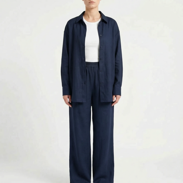 Loose Fit Two Piece Trouser Set - Desiree
