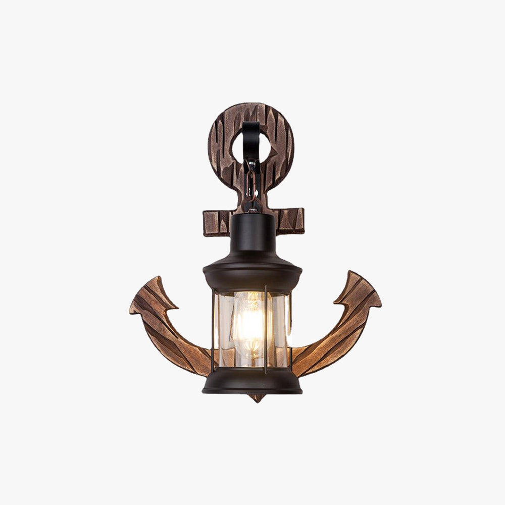 Fából készült Anker LED Fali Lámpa – Nautica