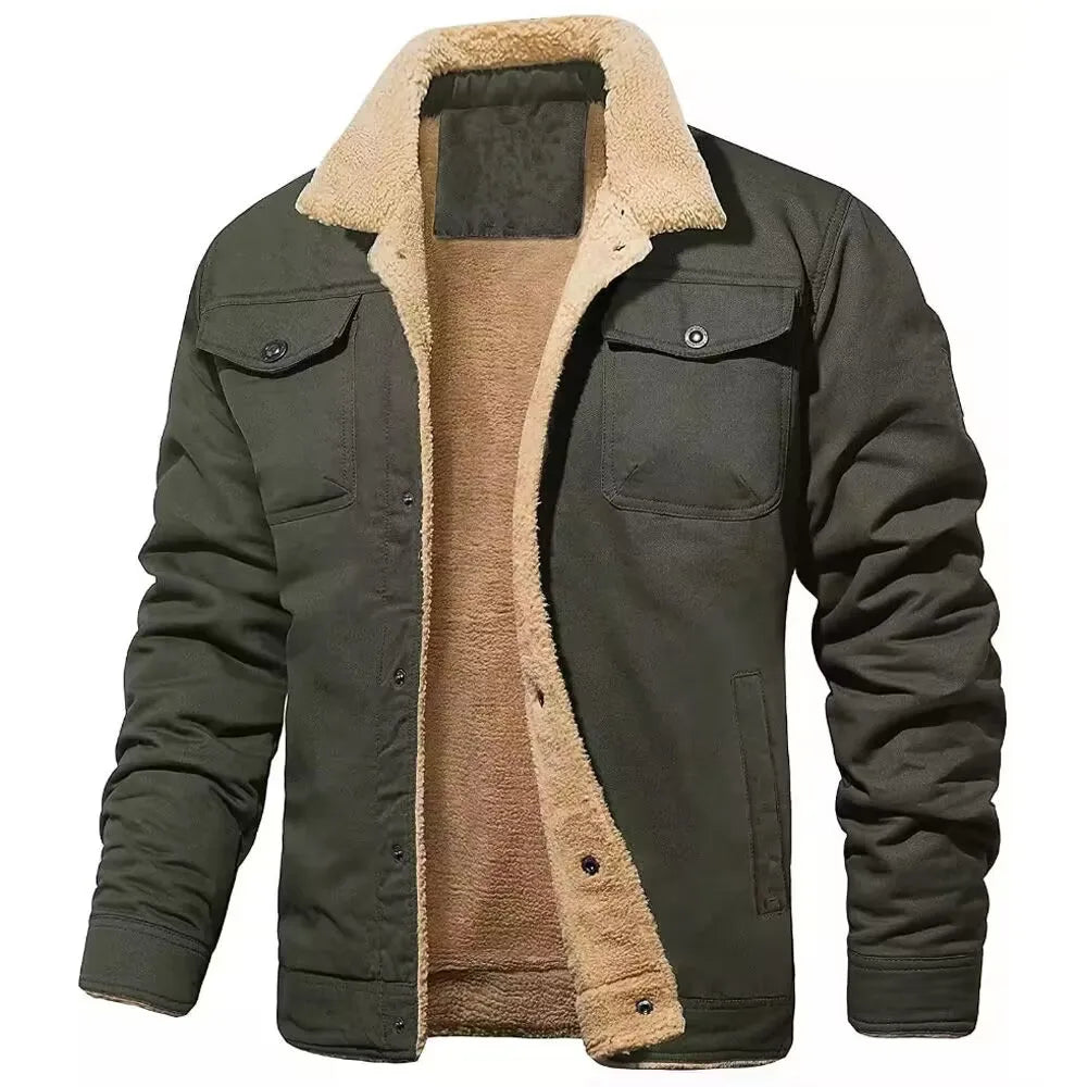 Férfi bomber dzseki pamut fleece-ből – Ewan