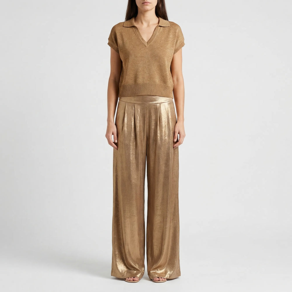 Metallic Shimmer Co-Ord Set For Women - Leigh
