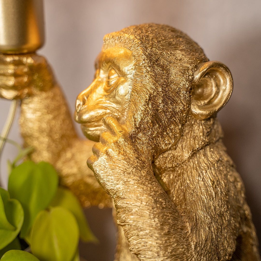 Luxus Arany Majom Asztali Lámpa - GoldenChimp