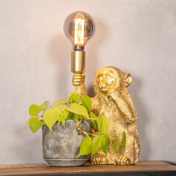 Luxus Arany Majom Asztali Lámpa - GoldenChimp