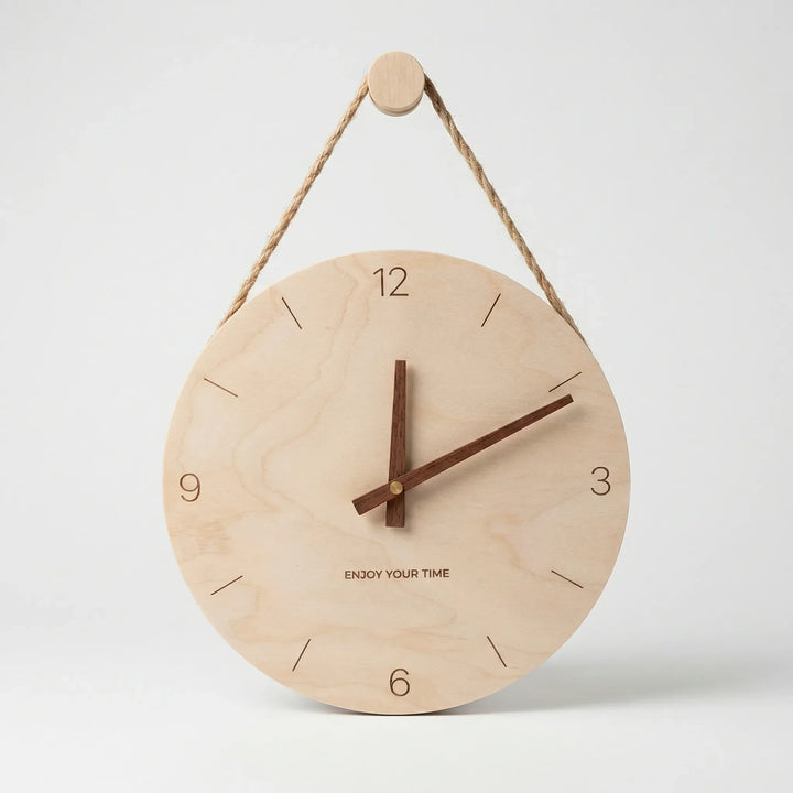 Minimalistische Runde Wanduhr - TimberaClock