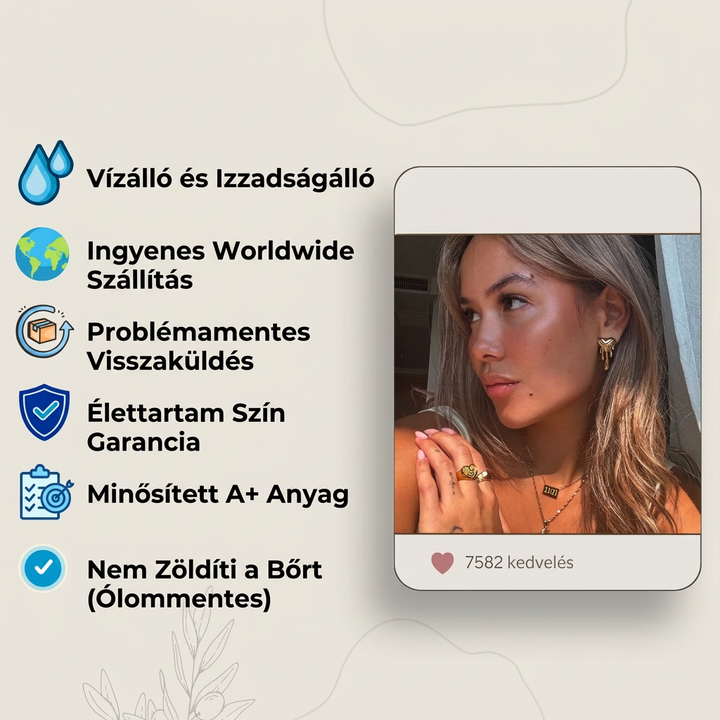 Tracy 3-in-1 háromrétegű 18K arannyal futtatott nyaklánc