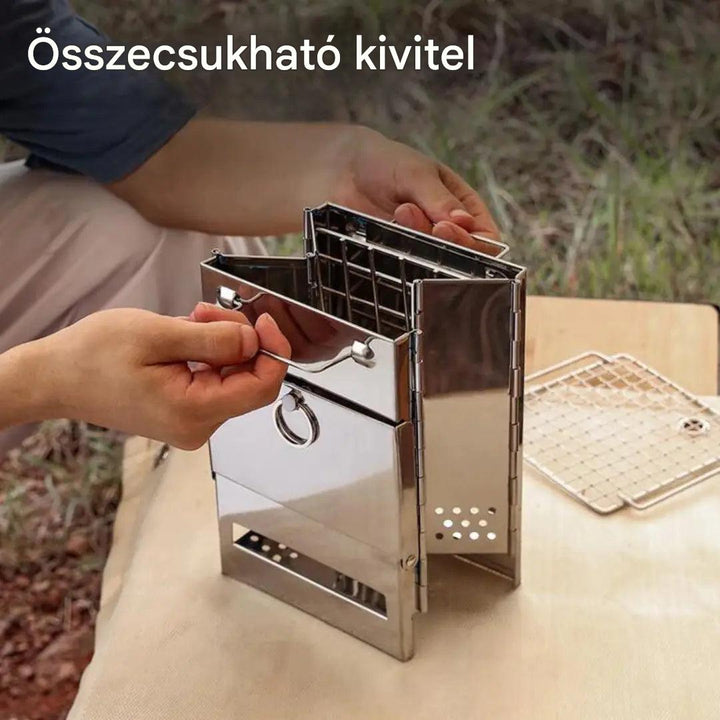 Hajtható RVS Fatüzelésű Kályha - TrailFlame