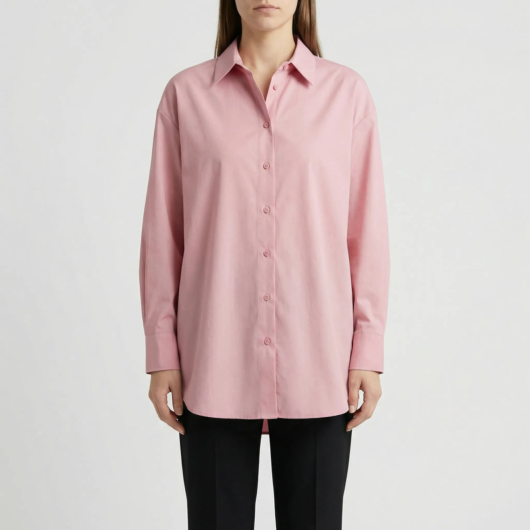 Oversized Blouse Met Omgeslagen Kraag - Blanca