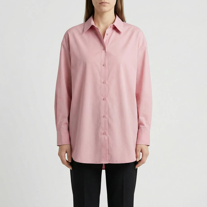 Oversized Blouse Met Omgeslagen Kraag - Blanca