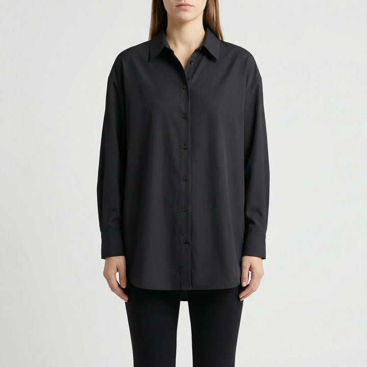Oversized Blouse Met Omgeslagen Kraag - Blanca