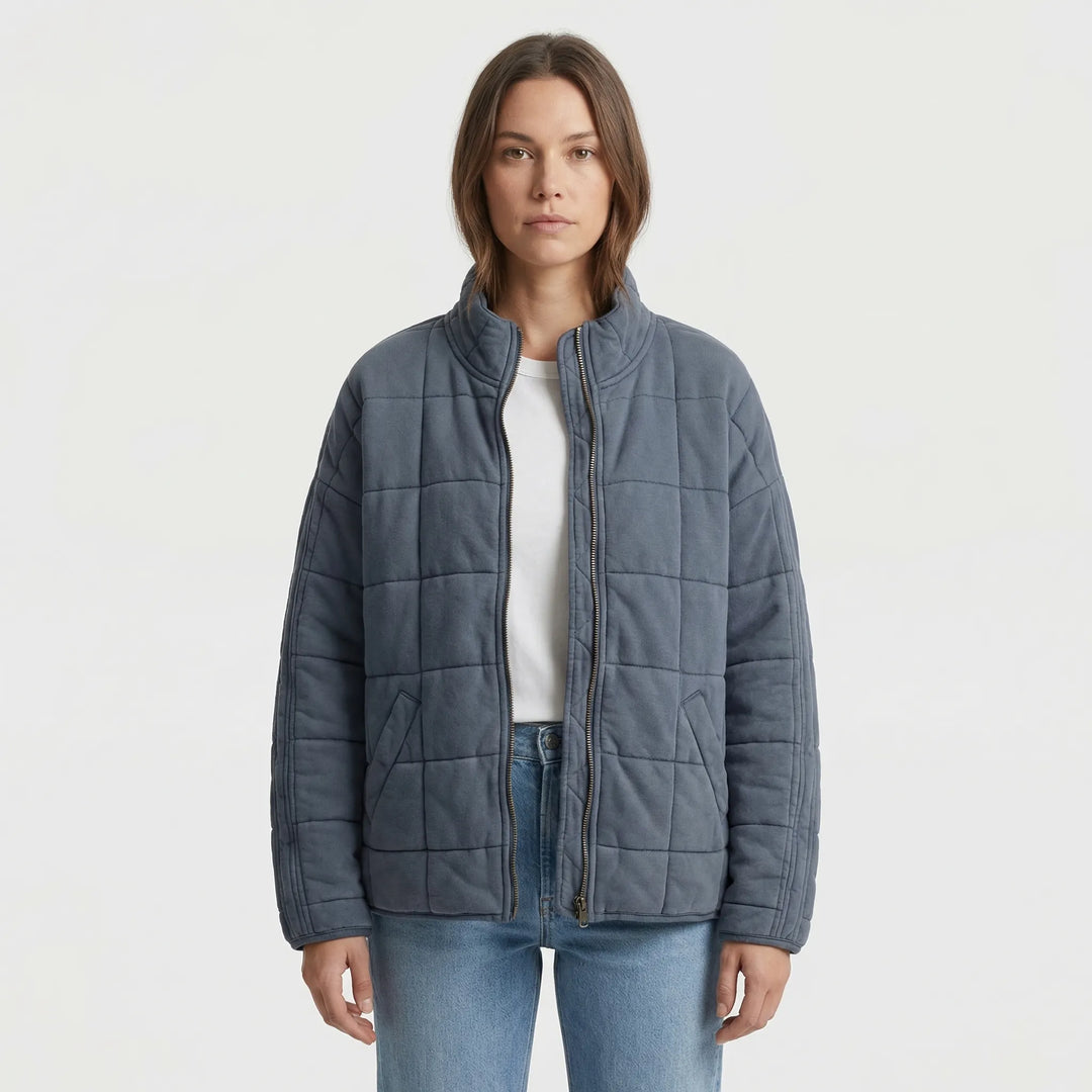 Oversized Quilted Zip-Up Jacket - Kathy