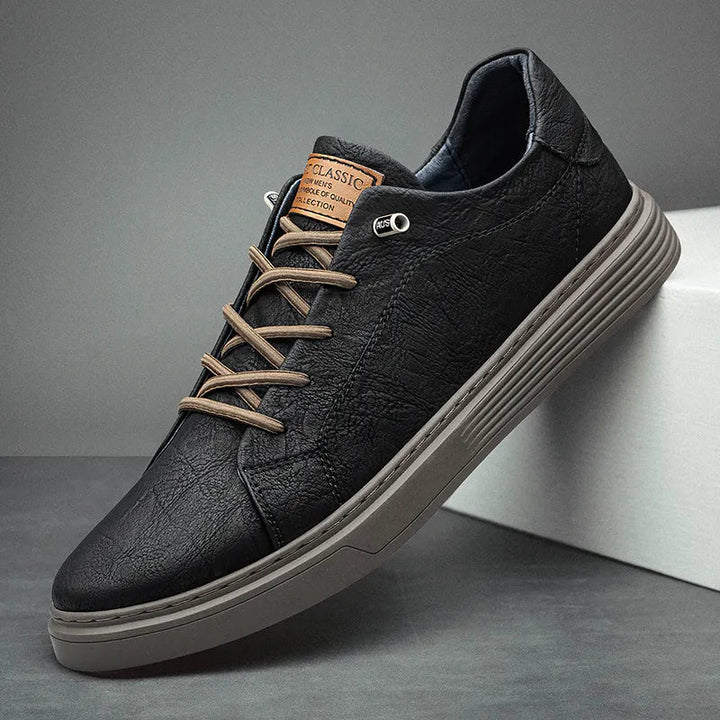 Kényelmes Oxford Bőr Férfi Sneakers - Ethan