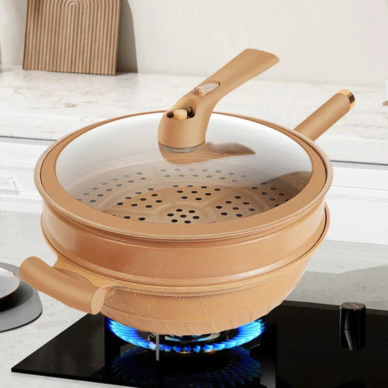 AA NOT AVAILABLE Többfunkciós Wok serpenyő tapadásmentes bevonattal - CookFlex