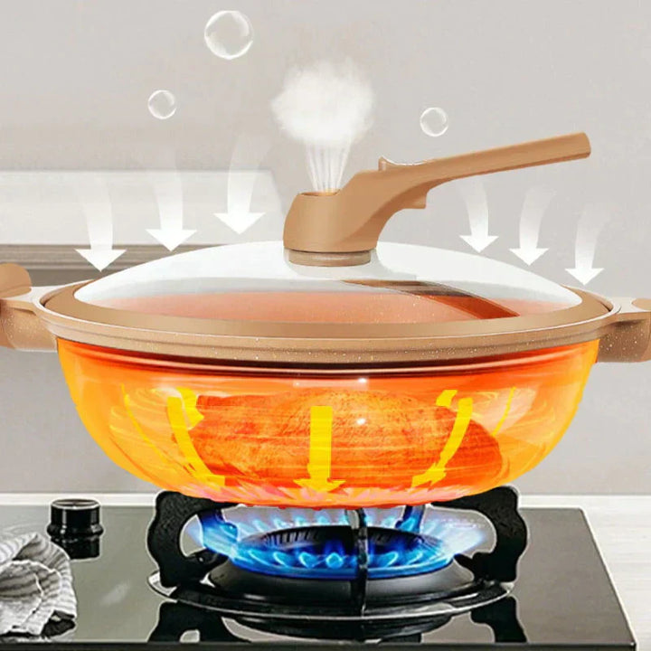 AA NOT AVAILABLE Többfunkciós Wok serpenyő tapadásmentes bevonattal - CookFlex