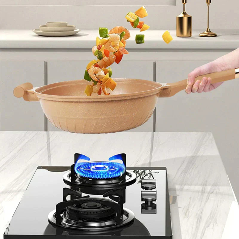AA NOT AVAILABLE Többfunkciós Wok serpenyő tapadásmentes bevonattal - CookFlex