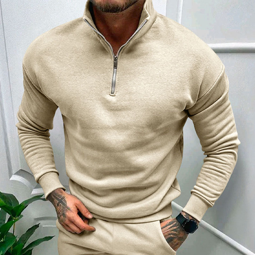 Férfi pulóver fél cipzárral – Matteo
