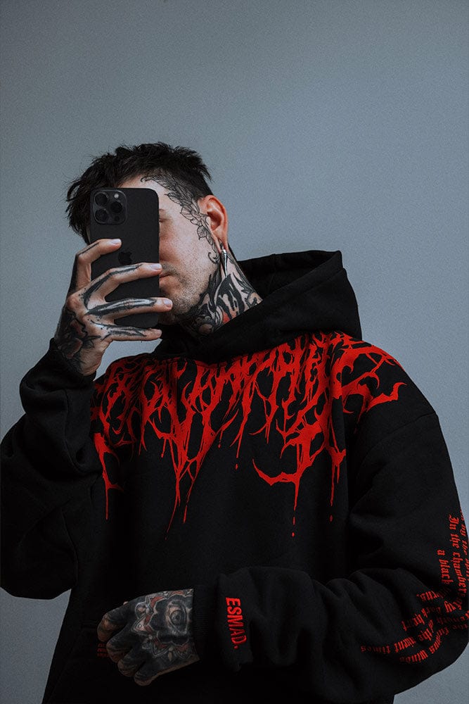 Oversized Nehéz Kapucnis Póló Nyomattal – Damon