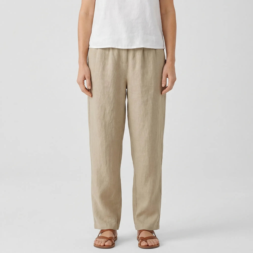 Relaxed Fit Tapered Trousers With Side Pockets - Agnes