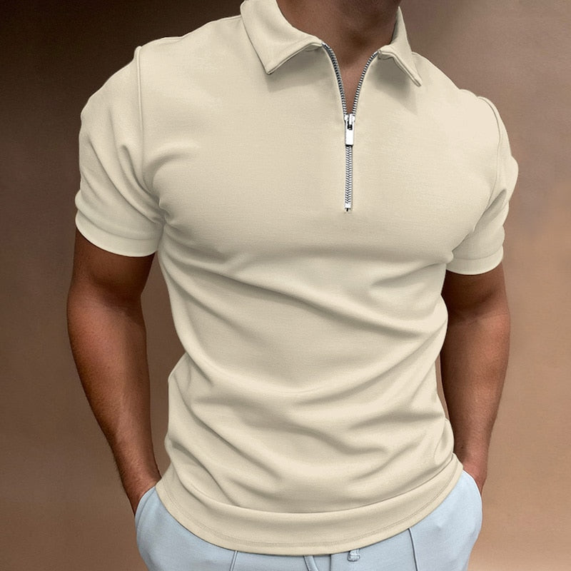 Modern slim fit póló cipzárral (1 vásárol, 1 ingyen) - VestoZip férfi póló