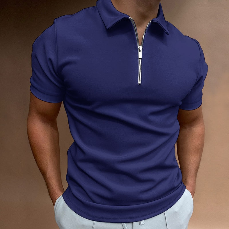 Modern slim fit póló cipzárral (1 vásárol, 1 ingyen) - VestoZip férfi póló