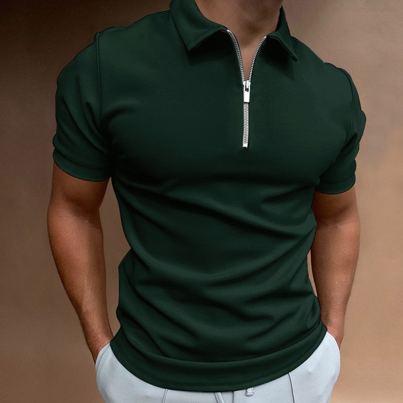Modern slim fit póló cipzárral (1 vásárol, 1 ingyen) - VestoZip férfi póló