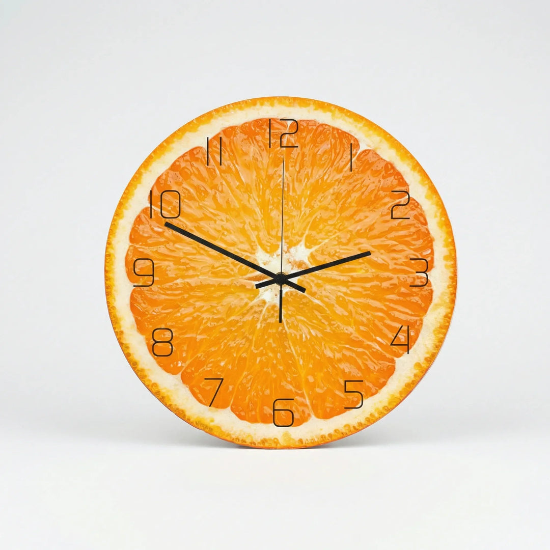 Runde Wanduhr Mit Fruchtmotiv - KiwiLume