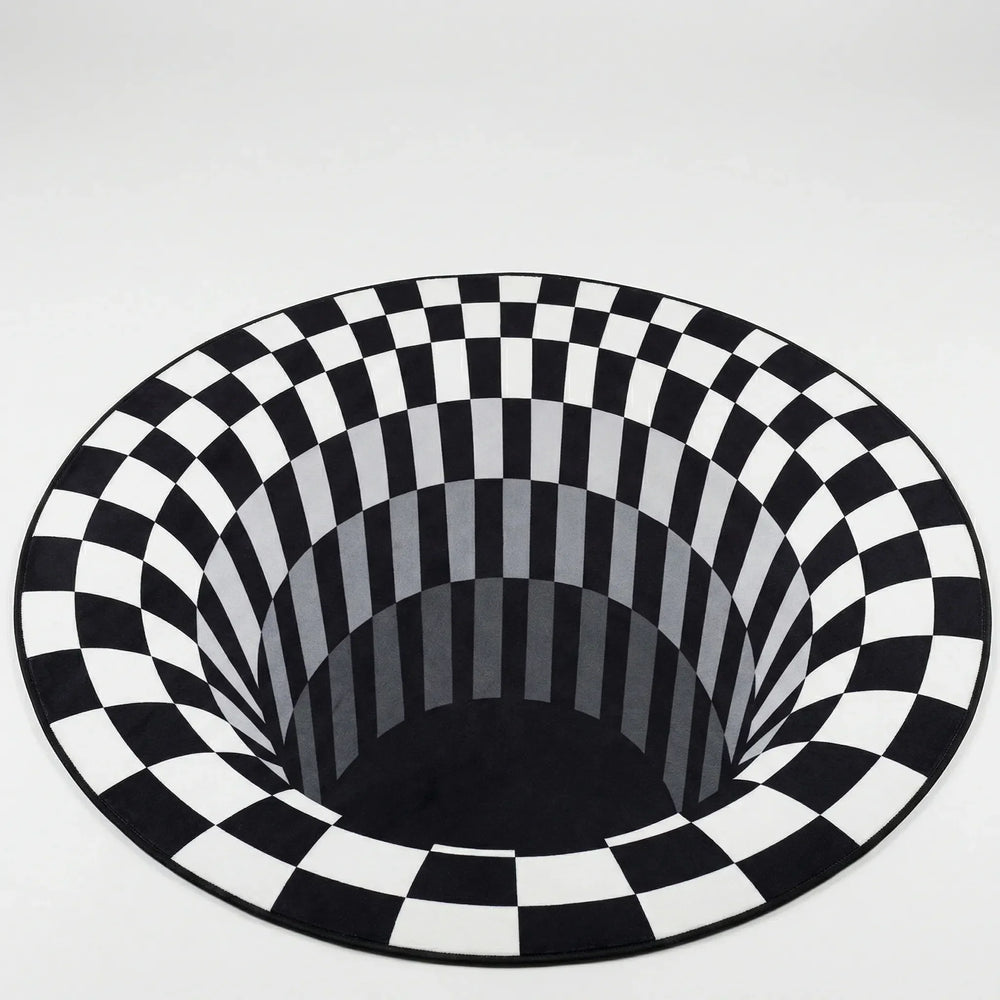 Runder 3D-Illusionsteppich - Vortique