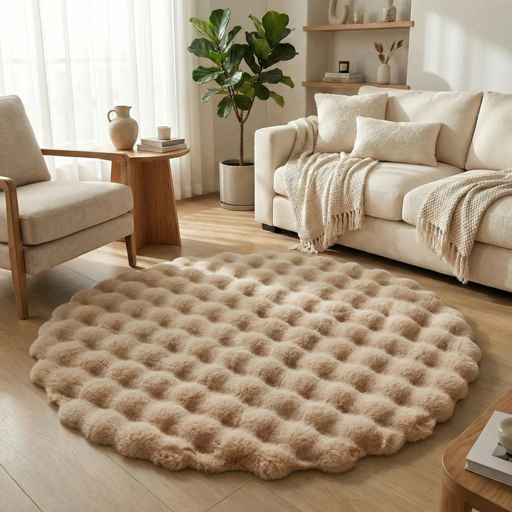Runder Flauschiger Teppich - Plushory