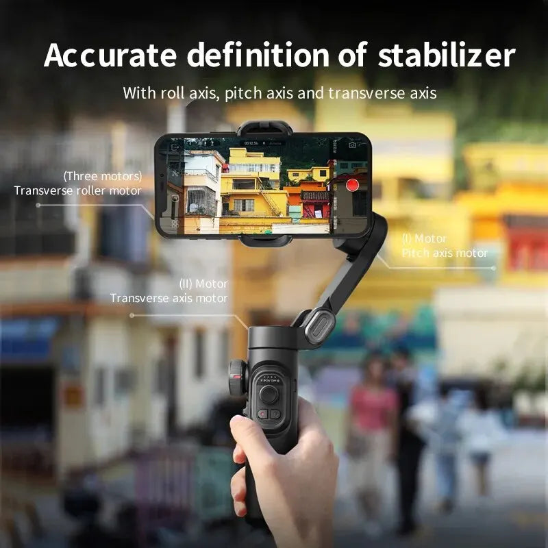 3-tengelyes okostelefon gimbal stabilizátor AI követéssel és arc- észleléssel – Alvion