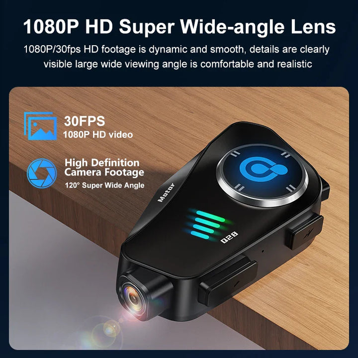 Bluetooth Motorcycle Helmet Camera 1080P HD Vízálló – ApexRide