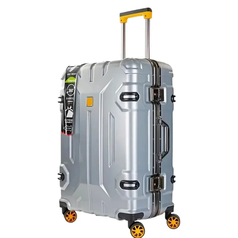 AA NOT AVAILABLE Erős aluminium keretű merev falú bőrönd – Koppenhága
