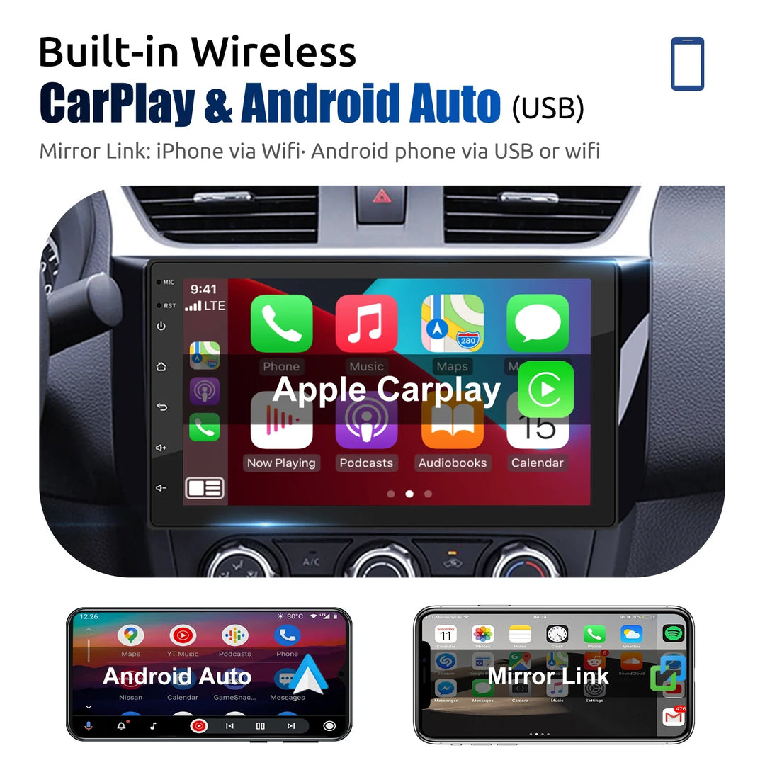 Univerzális Android autós lejátszó érintőképernyővel, GPS-szel és vezeték nélküli CarPlay-jel