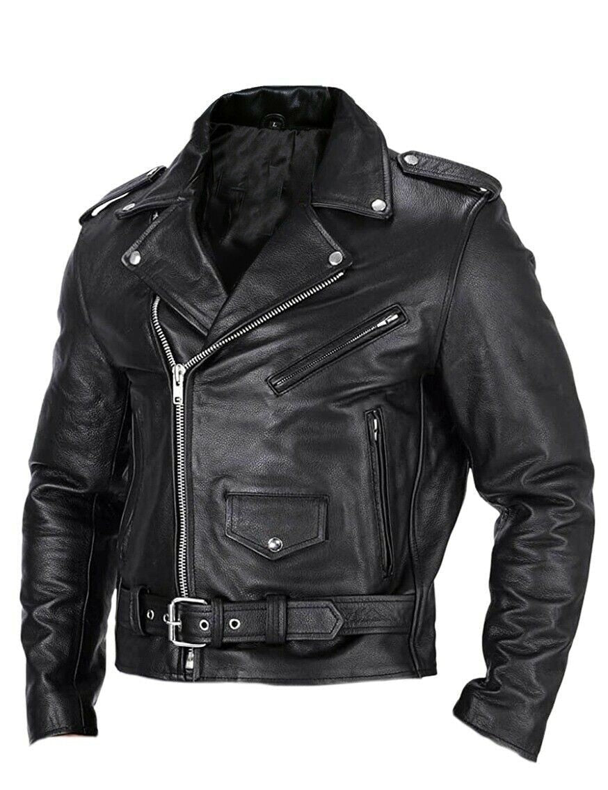 AA_Bad Conversion-Slim Fit Bőrdzseki Férfi Motoros Képviselettel - Ryder